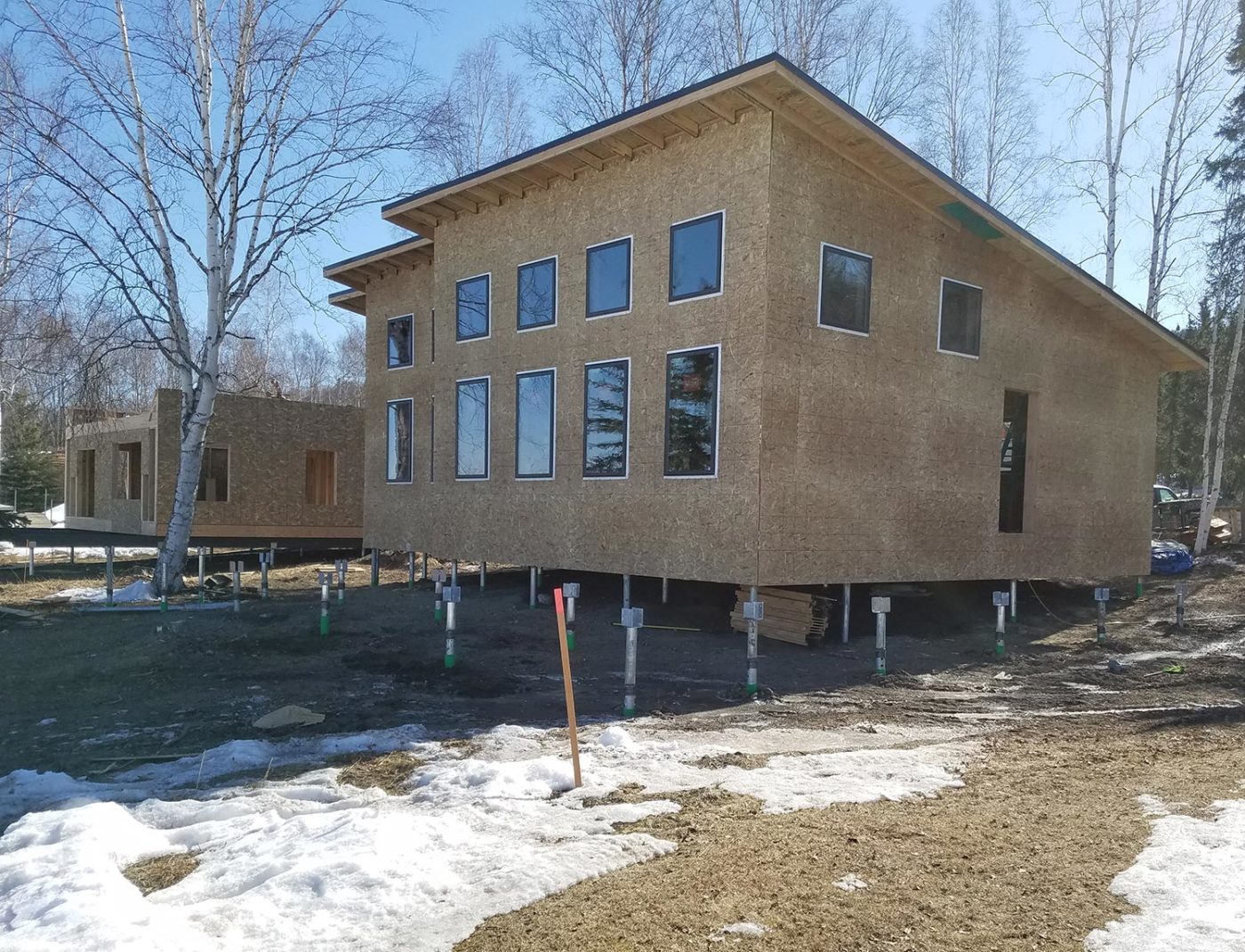 Cabin under construction