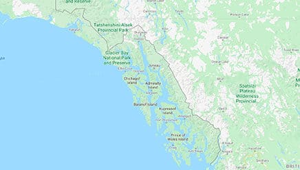 Map of Southeast Alaska